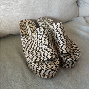 Zara Woven Platform Sandals